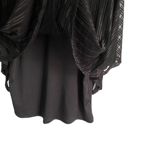 Sweet Violet Black Sheer Layered Poncho Top Women's Medium NEW NWT - Picture 6 of 10